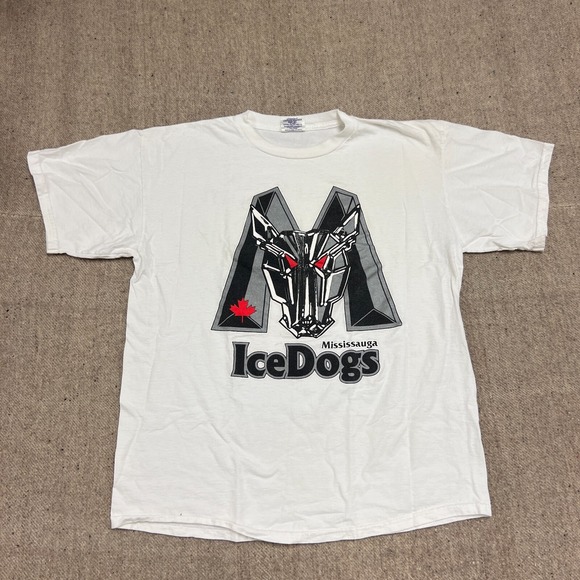 Vintage Other - Vintage Mississauga Ice dogs Shirt Mens XL White 1990s